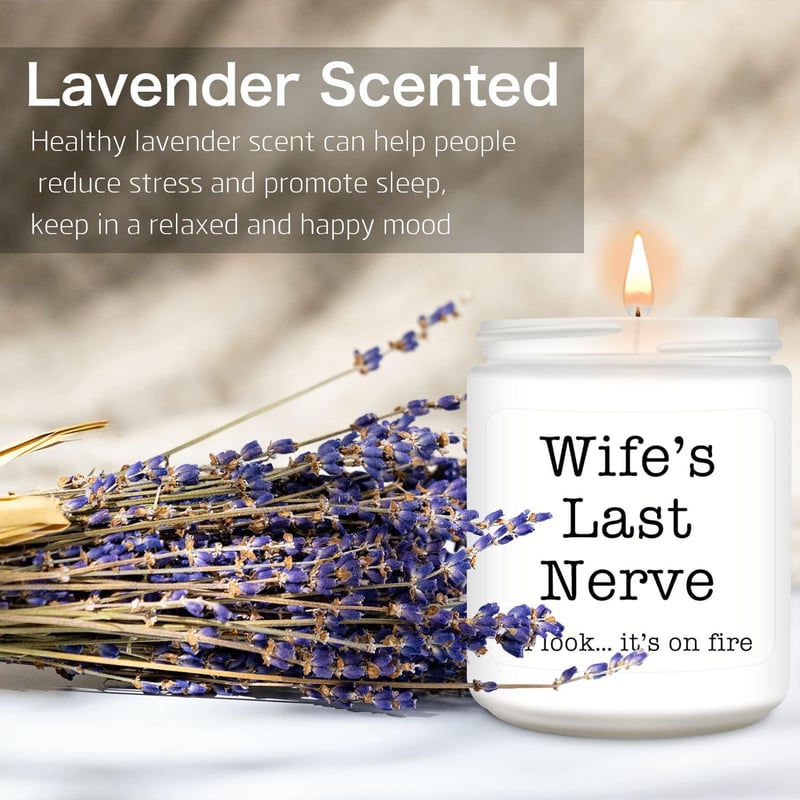 Romantic Lavender Scented Candle for Wife's Birthday