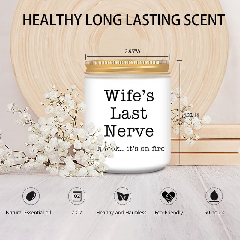 Romantic Lavender Scented Candle for Wife's Birthday