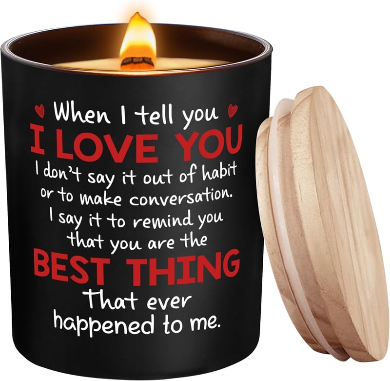 Anniversary & Birthday Lavender Vanilla Scented Candle for Couples