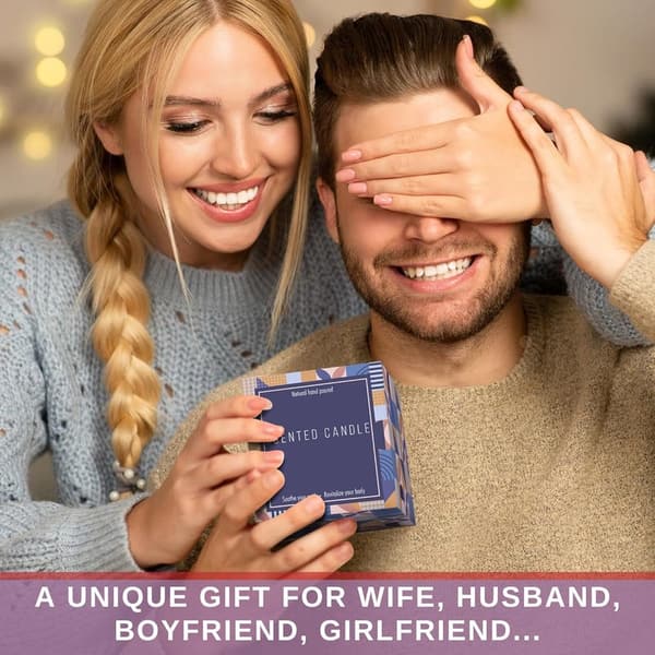 Anniversary & Birthday Lavender Vanilla Scented Candle for Couples