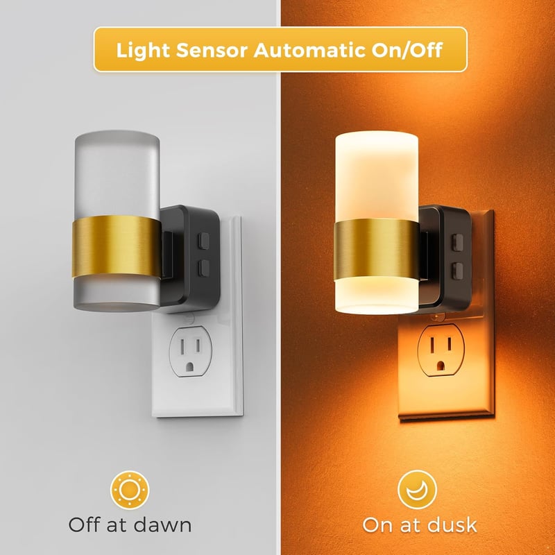 Color Changing LED Night Light with Dusk to Dawn Sensor