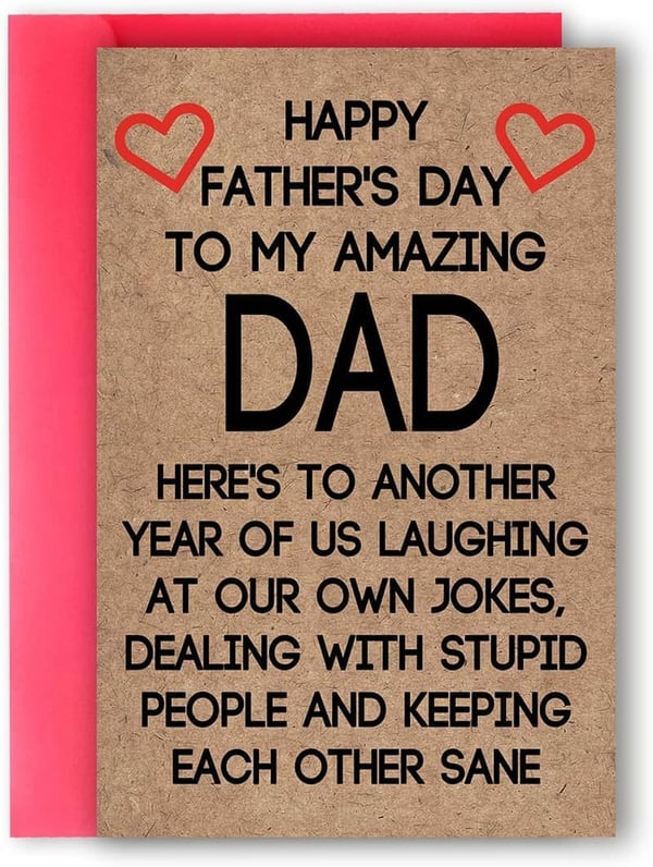 Heartfelt Father's Day Card for Dad from Kids, Premium Quality
