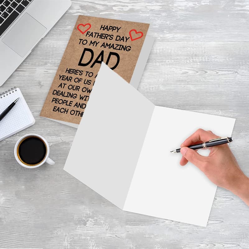 Heartfelt Father's Day Card for Dad from Kids, Premium Quality
