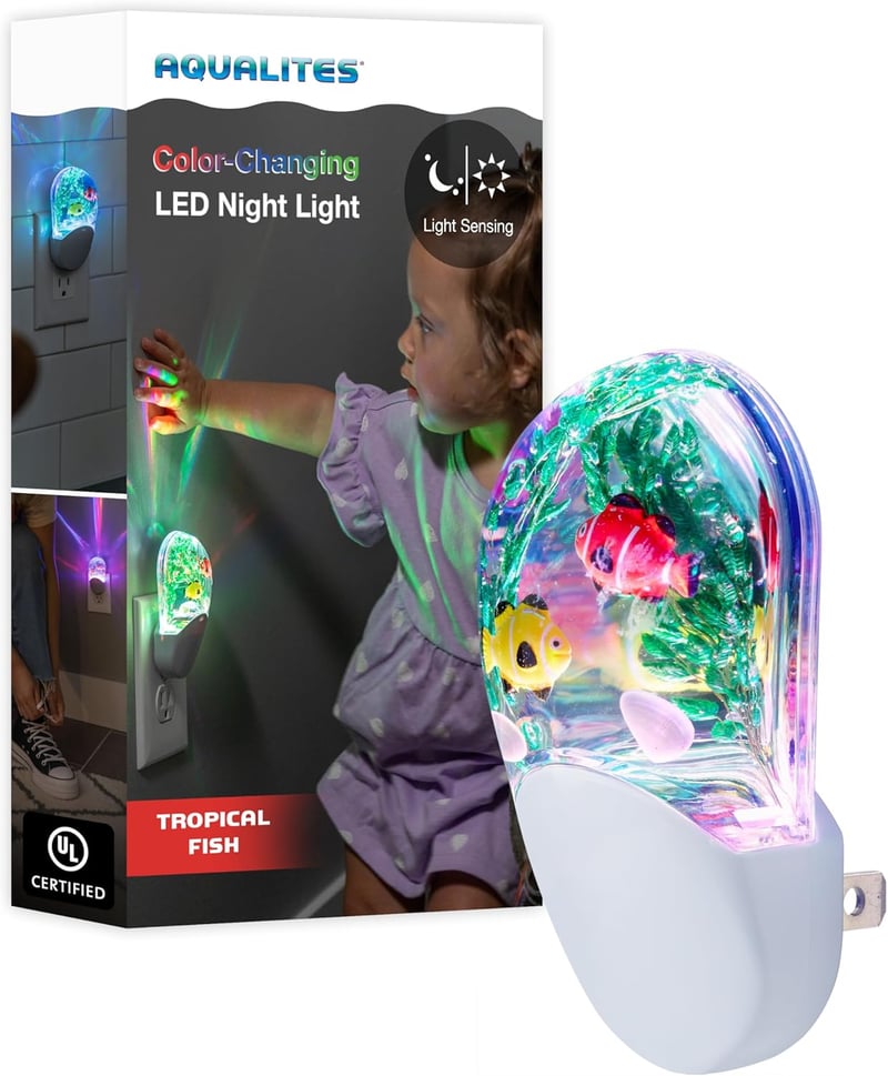 Tropical Aqualites LED Night Light – Color Changing & Auto On/Off