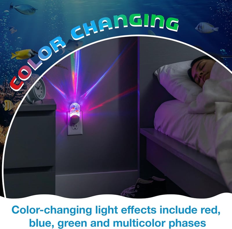 Tropical Aqualites LED Night Light – Color Changing & Auto On/Off