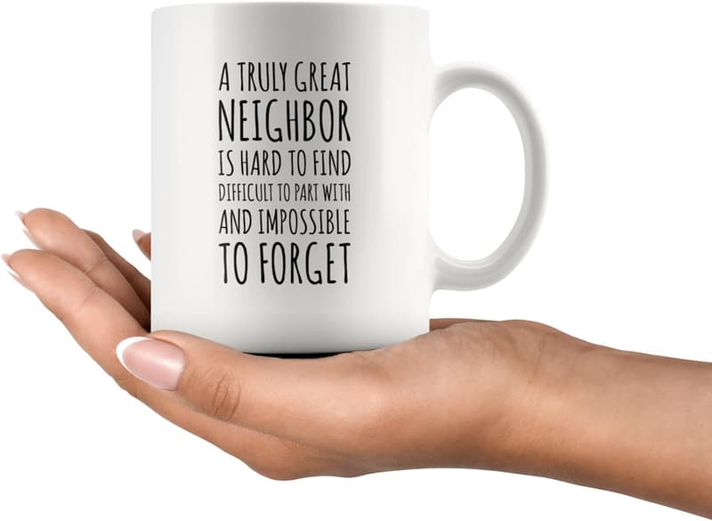 Farewell Coffee Mug for Neighbors - 11oz Ceramic Gift