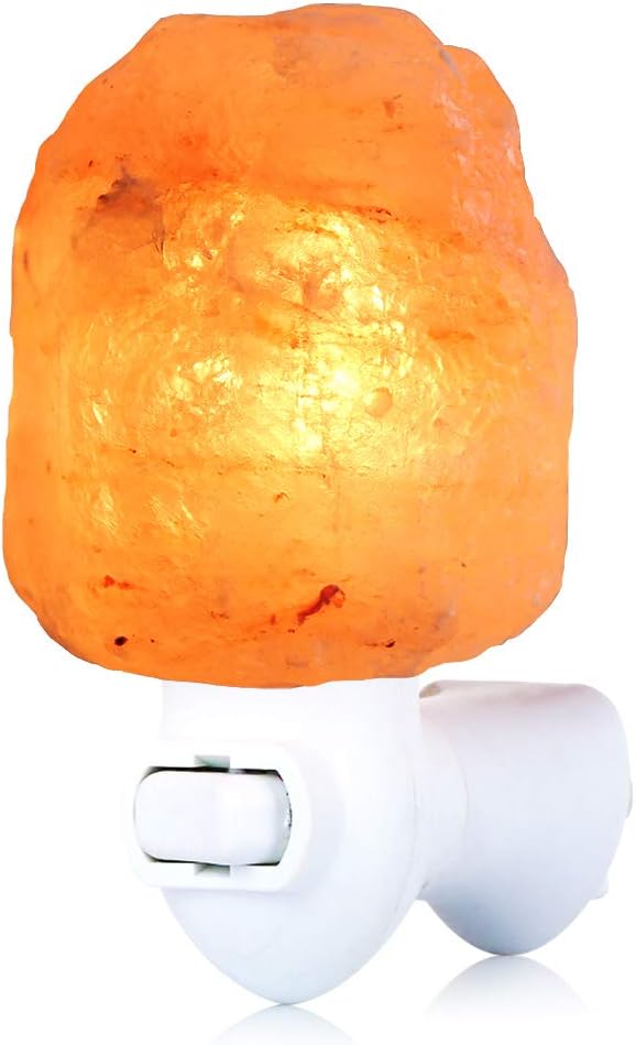 Himalayan Salt Lamp Night Light with 2 Replacement Bulbs