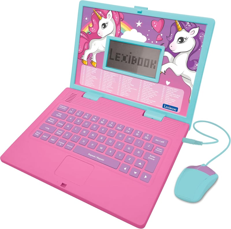 Bilingual Unicorn Educational Laptop for Kids – 124 Activities
