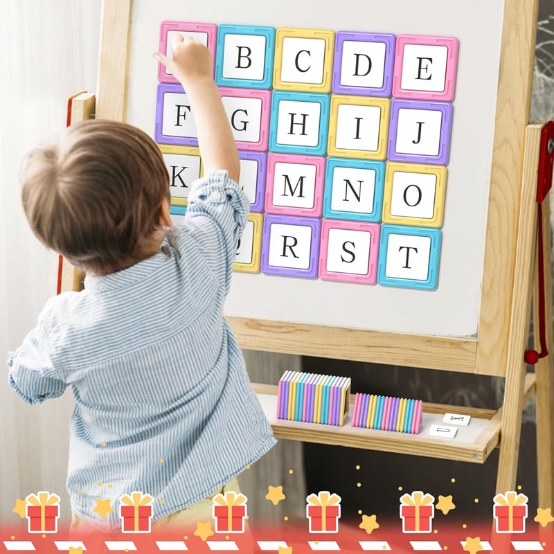 STEM Magnetic Building Tiles for Kids Age 3+, 100 Pcs