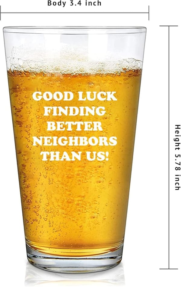 Moving Away Beer Glass - 