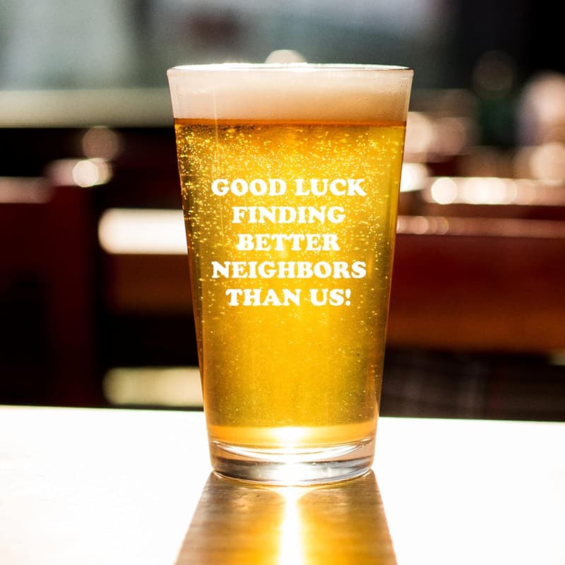 Moving Away Beer Glass - 