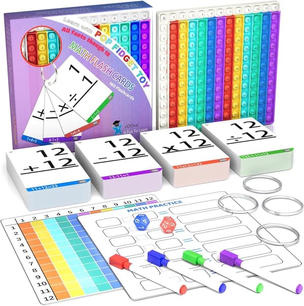 Math Learning Flash Cards for Kids - Addition, Subtraction, Multiplication & Division