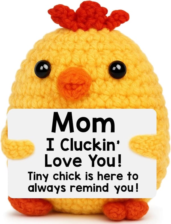 Handmade Crochet Chicken Birthday Gift for Mom