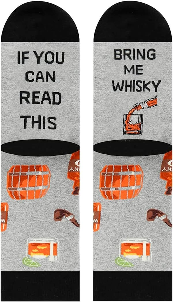 Funny Taco Beer Whiskey Socks - Unique Gift for Men