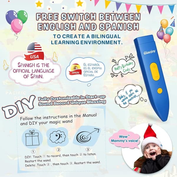 Interactive Bilingual World Map for Kids' Educational Fun