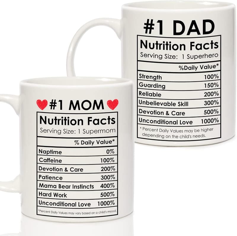 Mom and Dad Coffee Mug Gift Set for Parents' Day
