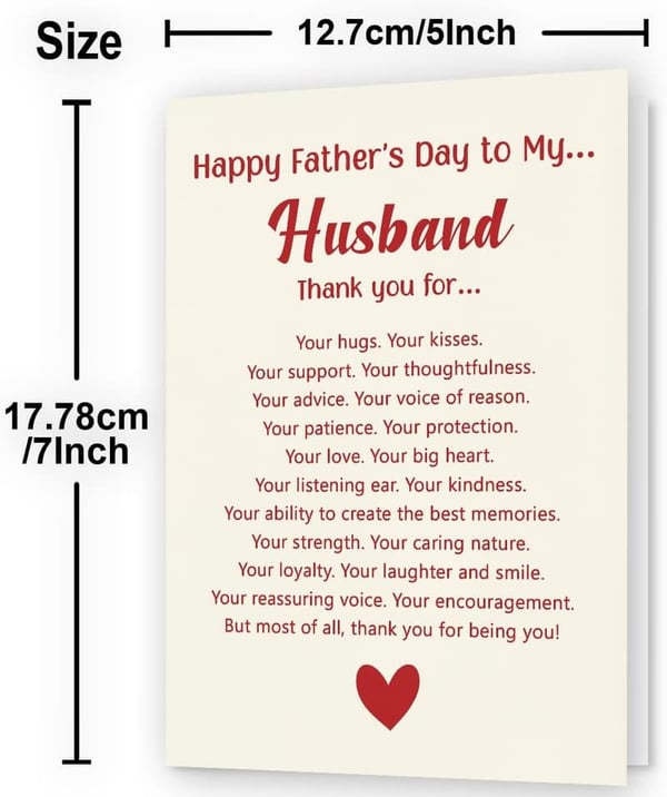 Father's Day Card & Gifts from Wife | Funny & Romantic