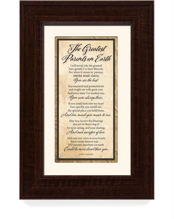Greatest Parents Wall Art Frame | 8.5