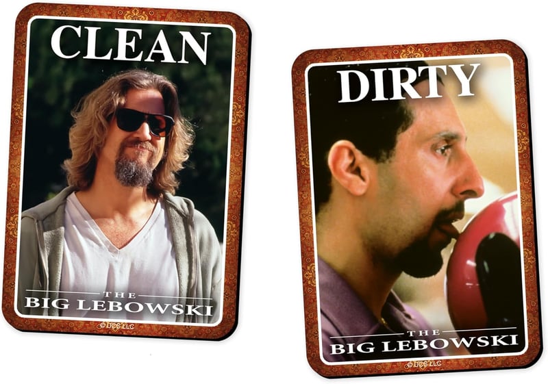 Big Lebowski Dishwasher Magnet - Double-Sided Clean/Dirty Indicator