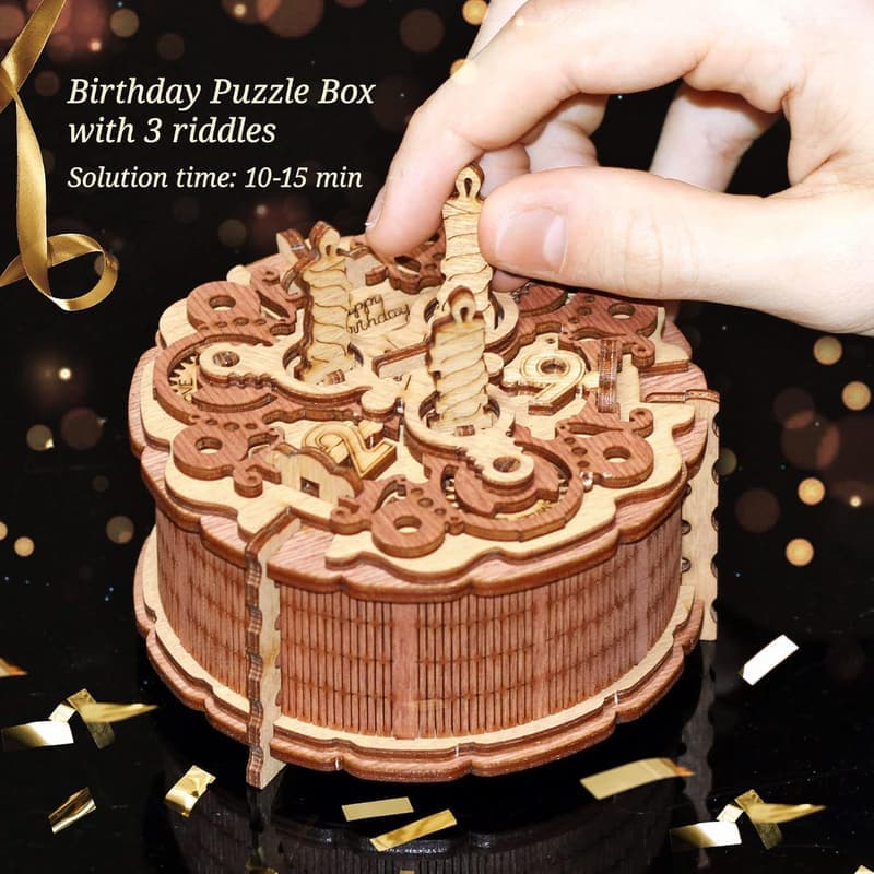 Unique 3D Birthday Puzzle Gift Box for Adults