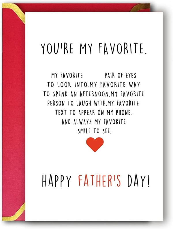 Personalized Father's Day Card for Dad or Boyfriend