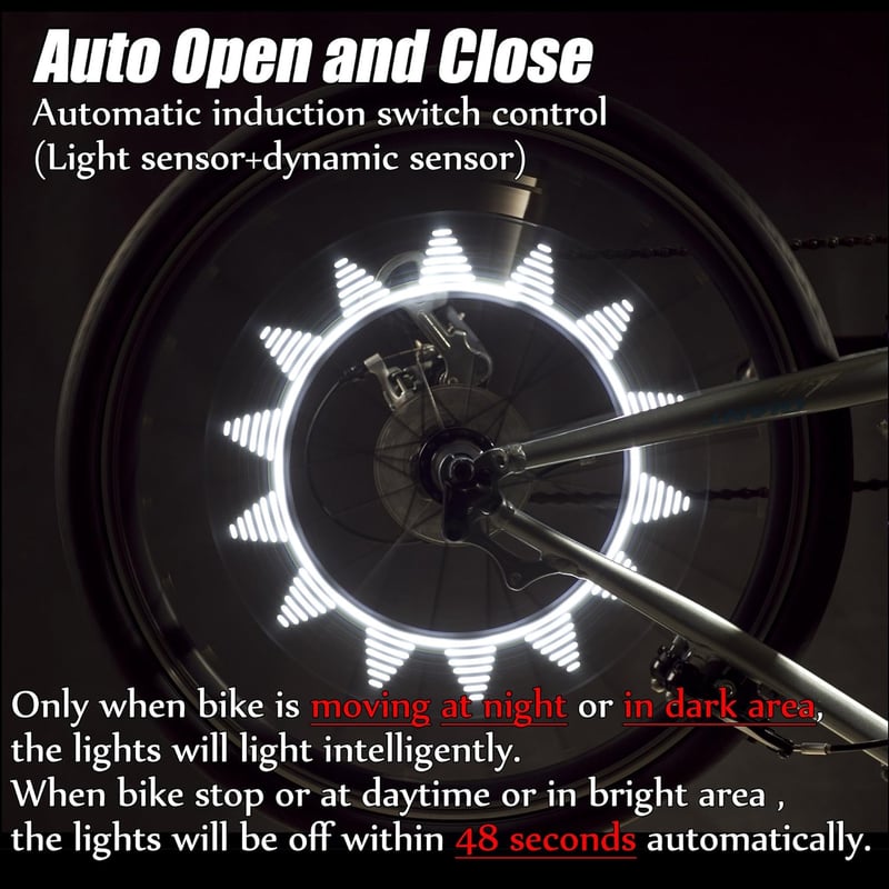LED Waterproof Bike Tire Valve Stem Light - Neon Glow Accessory