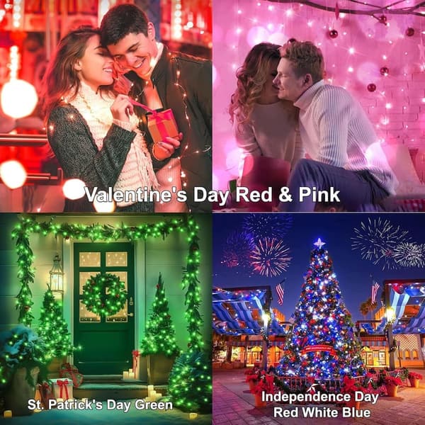 100 LED Color Changing Fairy String Lights with Remote & Timer