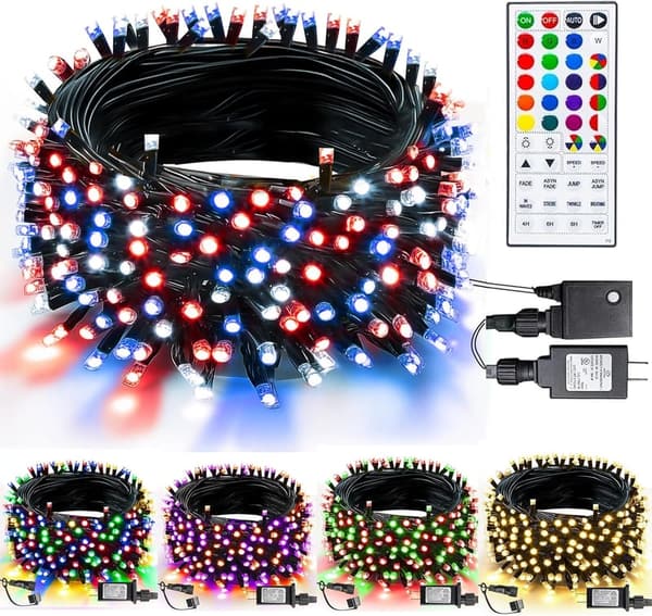 66 FT Color Changing LED Christmas Lights with Remote