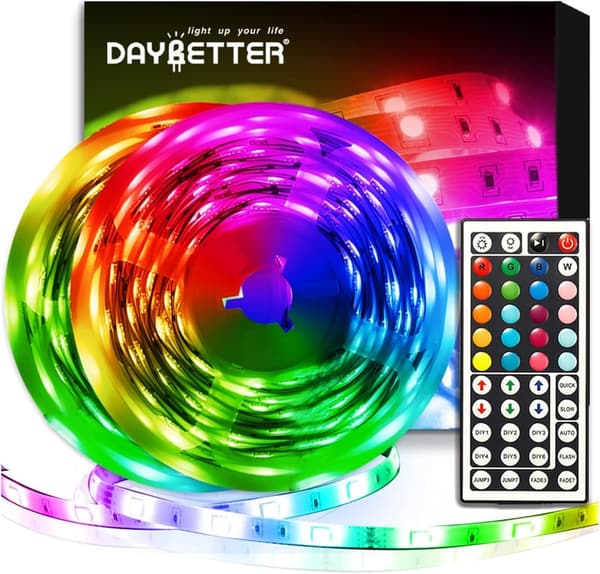 Color-Changing LED Strip Lights 32.8ft Kit with Remote