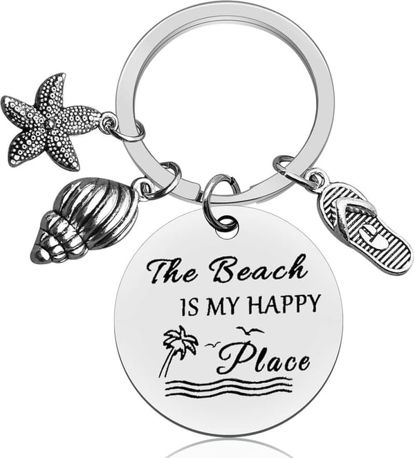 Beach Lover Keychain Gift for Women - Anniversary & Birthday