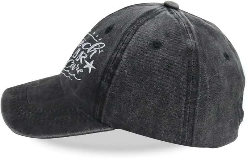 Beach Hair Don't Care Adjustable Embroidered Cap