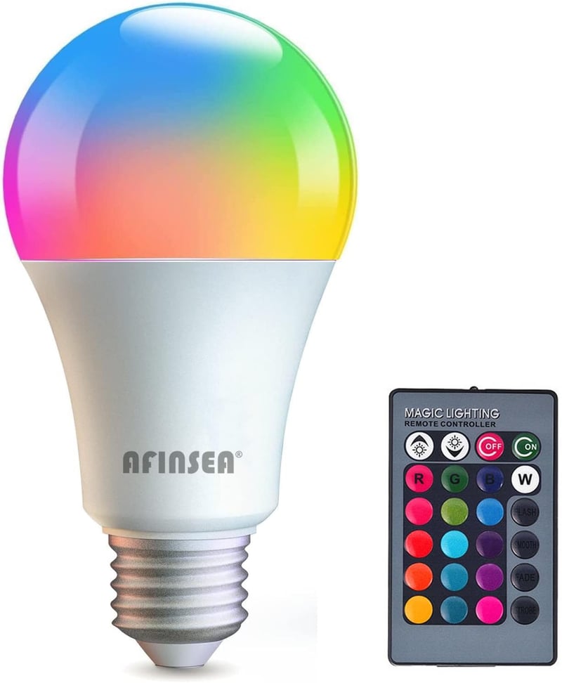 RGB Dimmable Color Changing LED Light Bulbs - 9W A19/E26