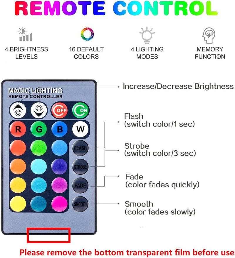 RGB Dimmable Color Changing LED Light Bulbs - 9W A19/E26