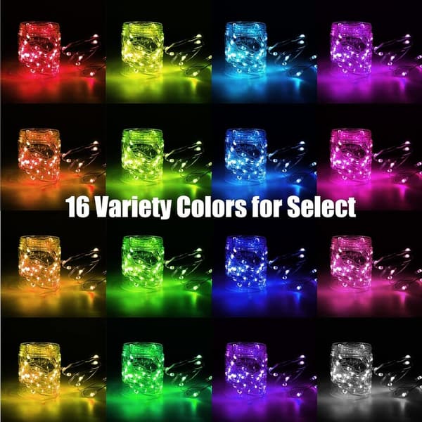 Color Changing Fairy Lights - 40FT Waterproof String Lights, 2 Pack