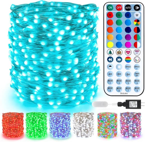 66ft Color Changing Fairy Lights with Remote for Home Parties