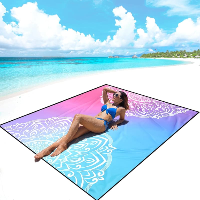 Oversized Waterproof Beach Blanket - Quick-Dry Picnic Mat