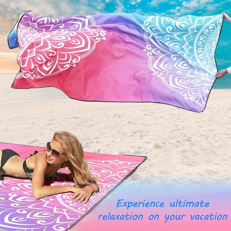 Oversized Waterproof Beach Blanket - Quick-Dry Picnic Mat
