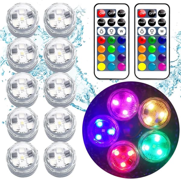 Waterproof Mini LED Tea Lights with Remote – RGB Color Changing