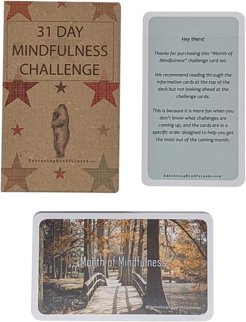 31-Day Mindfulness Challenge Cards for Daily Well-being