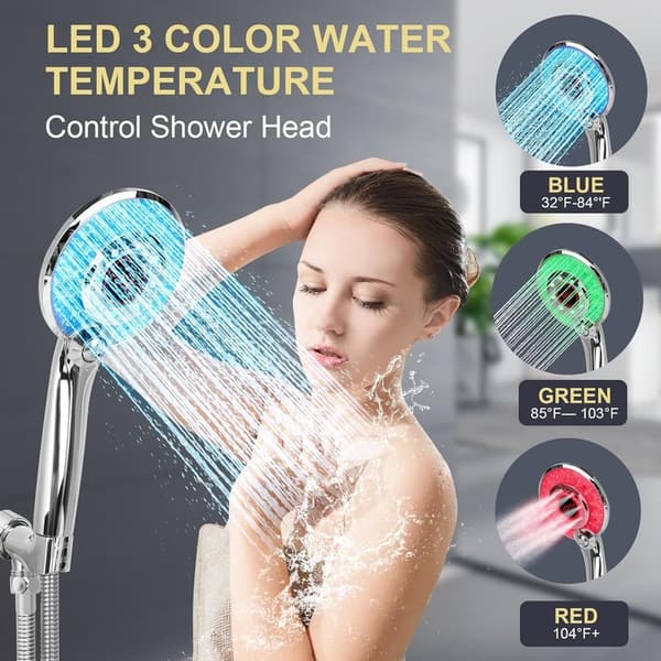 High Pressure LED Shower Head with Temperature Display