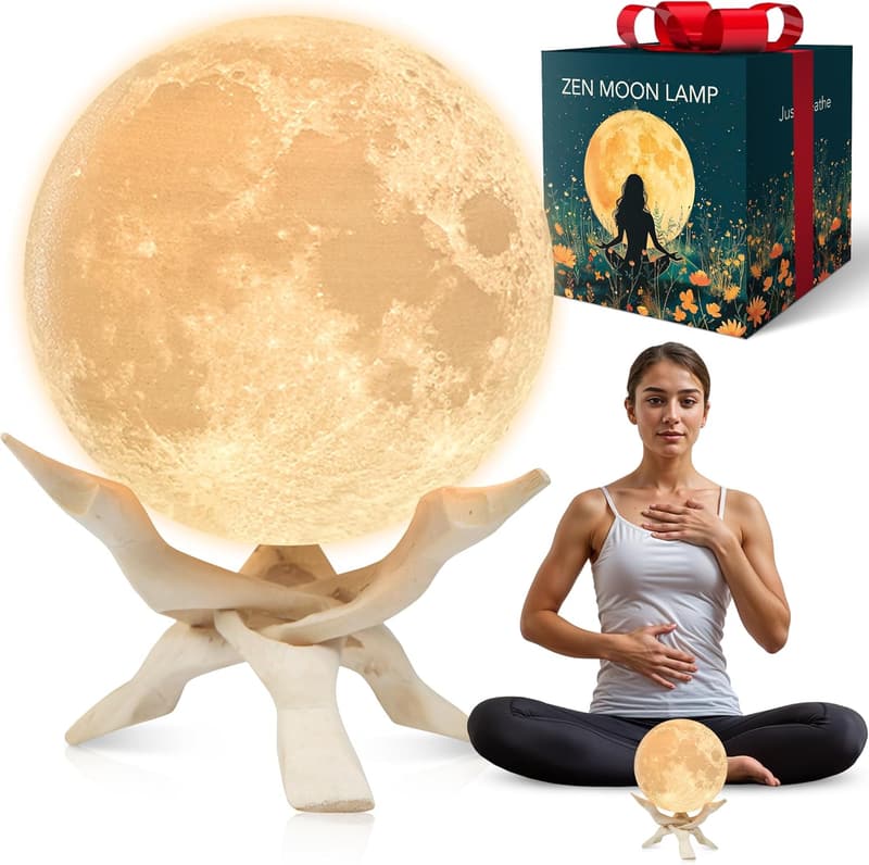 Spiritual Birthday Gift: Zen Moon Lamp for Mindfulness & Relaxation