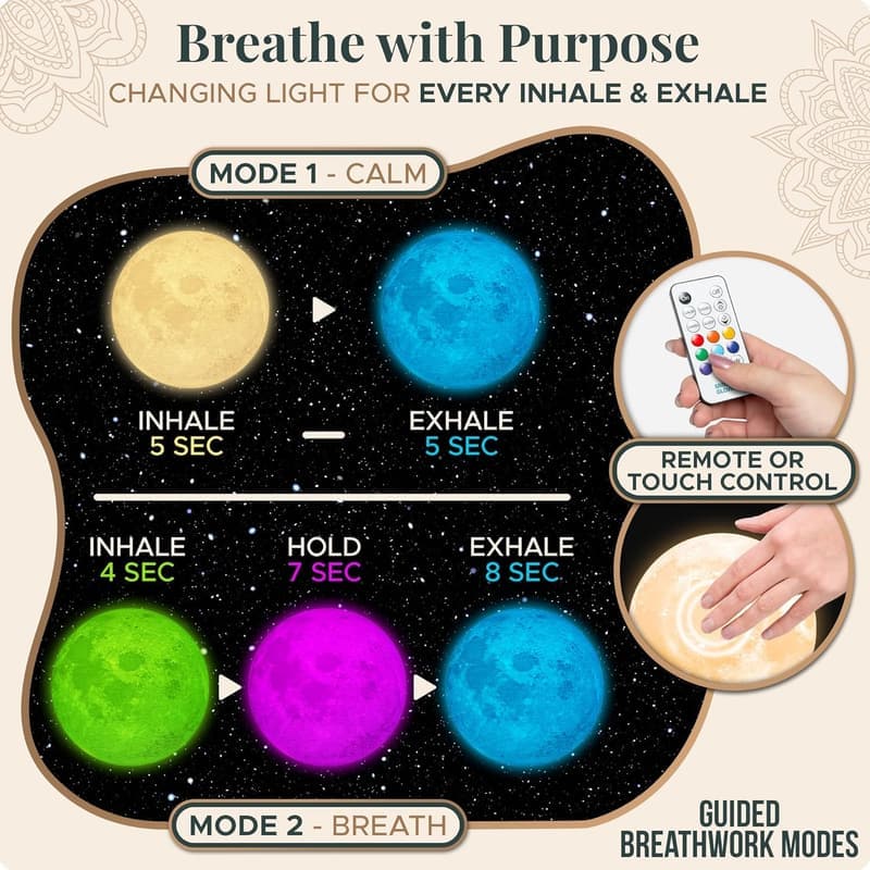 Spiritual Birthday Gift: Zen Moon Lamp for Mindfulness & Relaxation