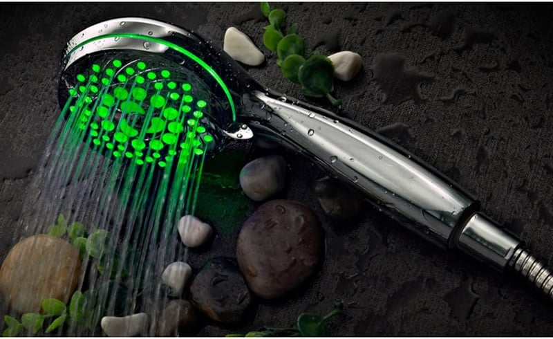 Ultra-Luxury 7-Setting LED Hand Shower with Color-Changing Sensor