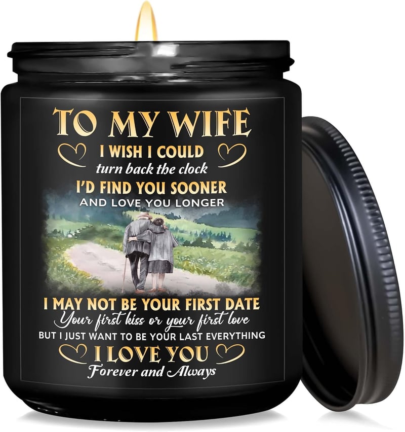 Birthday or Mother's Day Candle for Wife from Husband