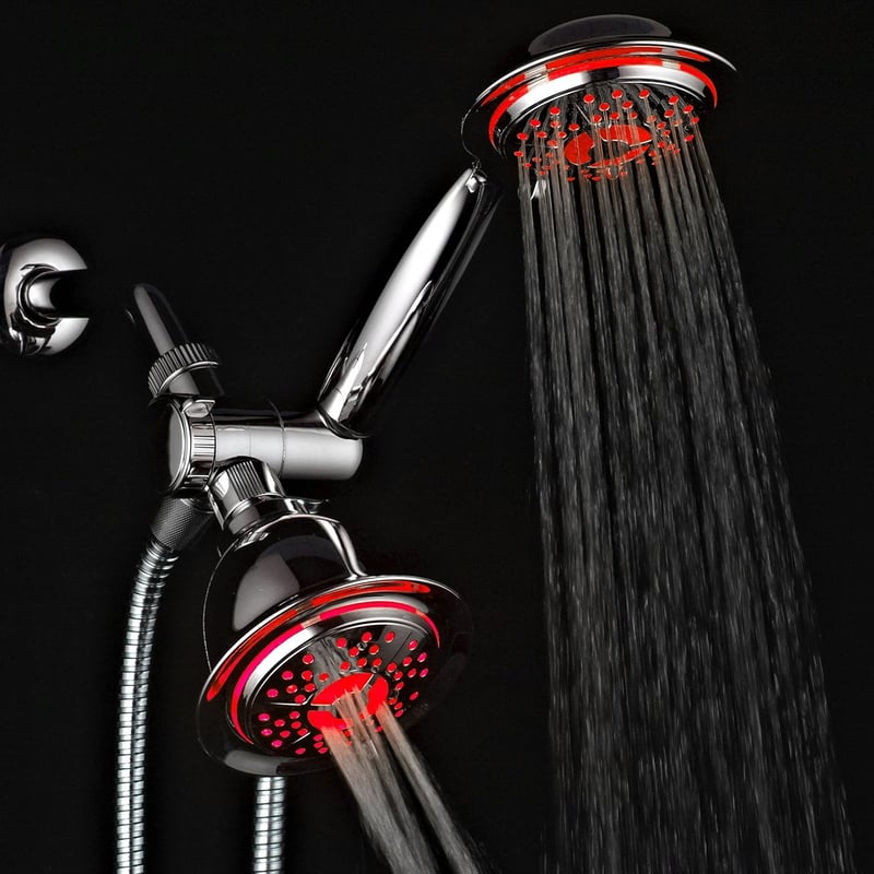 LED Shower Head Combo with Turbo Pressure-Boost Technology