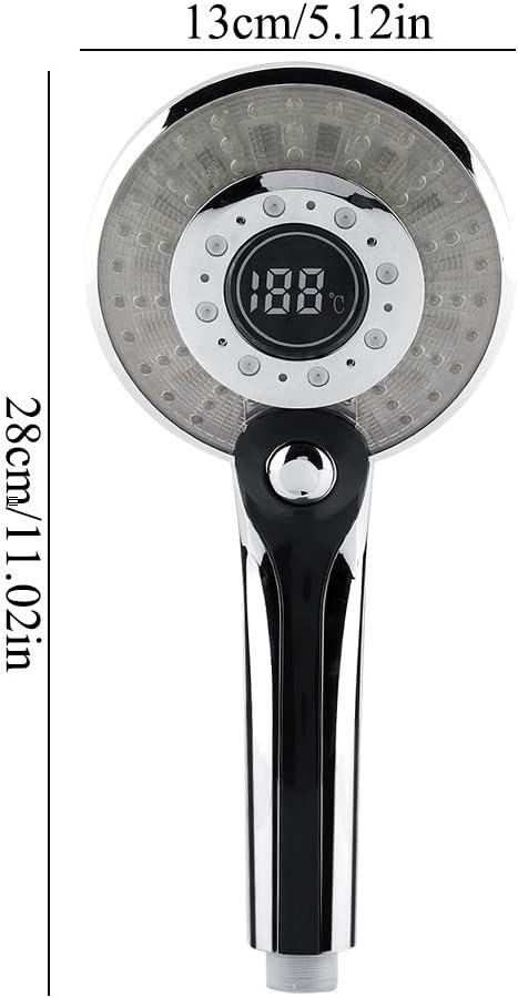 LED Temperature Sensor Shower Head - 3 Color Changing Water-Saving Spray