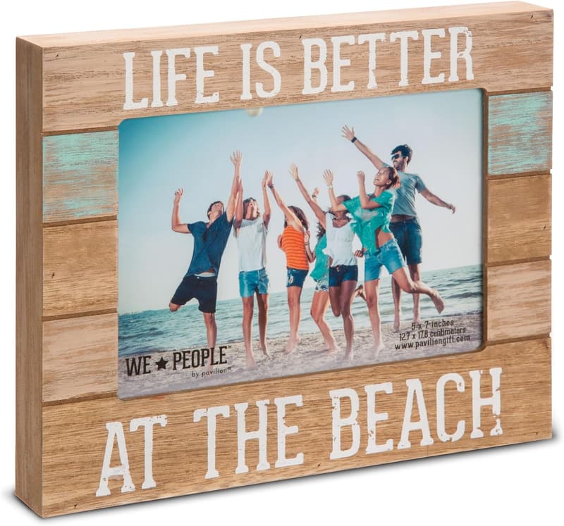 Coastal Wooden Picture Frame for Beach Lovers - 5x7