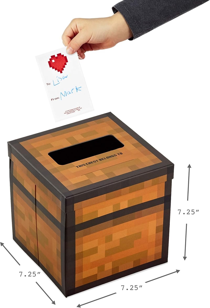 Minecraft Valentine's Day Cards Set for Kids - 32 Cards & Stickers