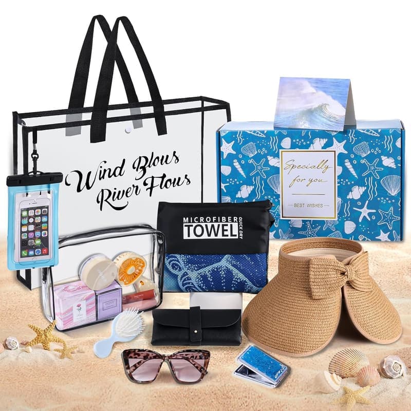 10-in-1 Waterproof Beach Bag Set for Women - Travel Essentials