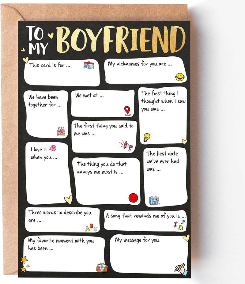 Valentine's Day Card for Him - Men's Gift Option